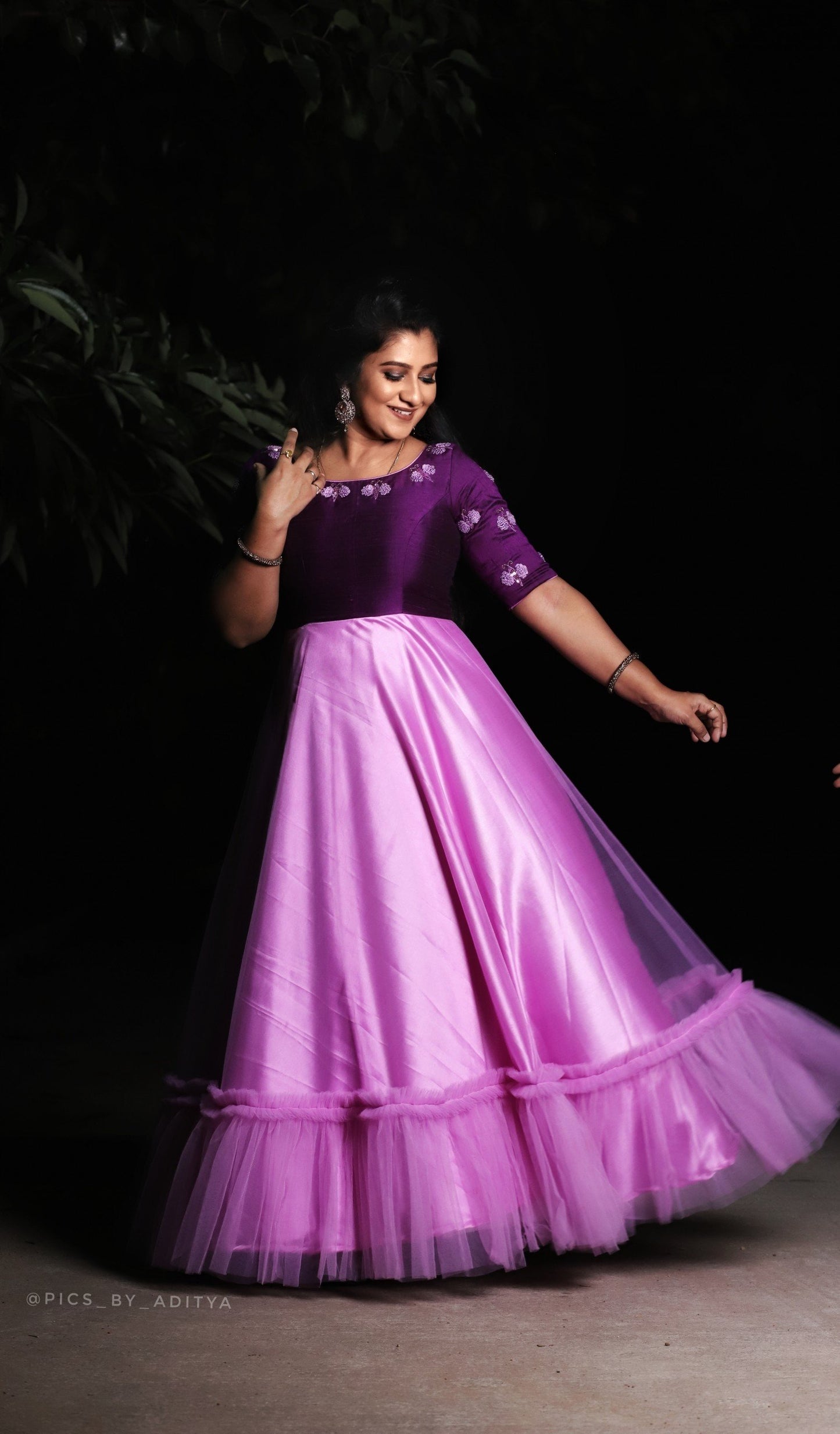 Purple longfrock
