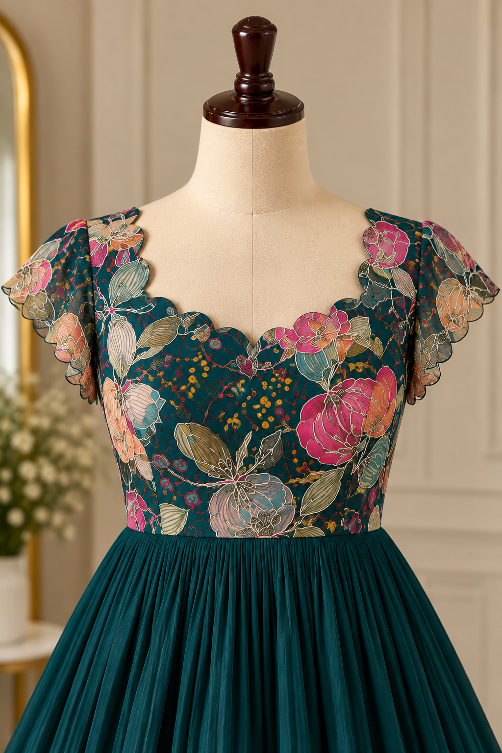 Teal Floral