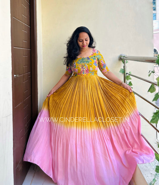 Mustard–Pink Ombre