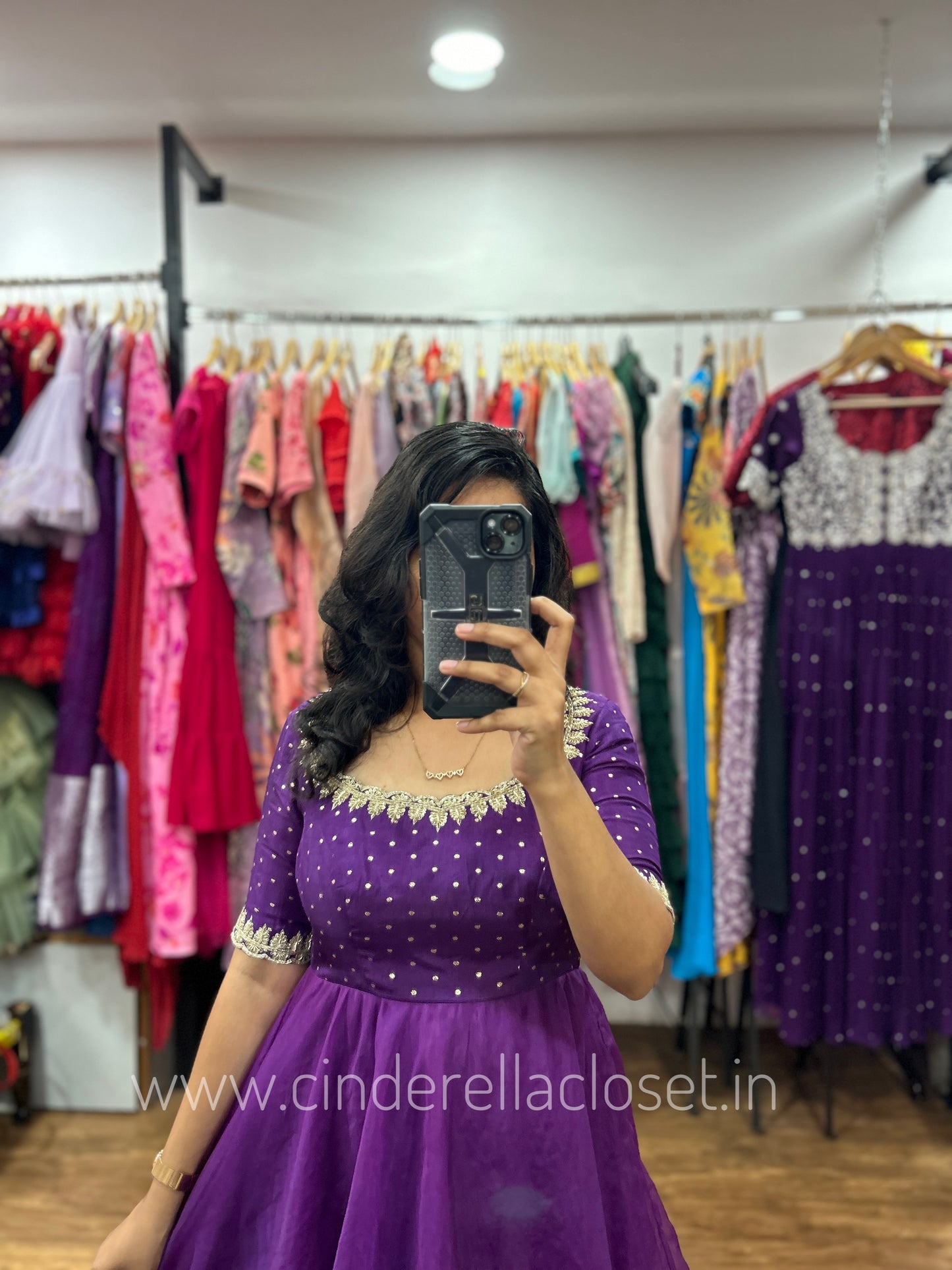 Purple color frock