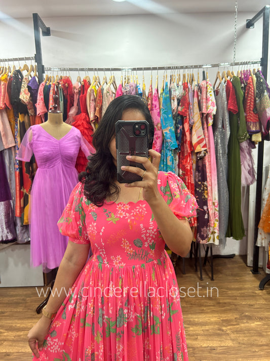 Pink floral frock