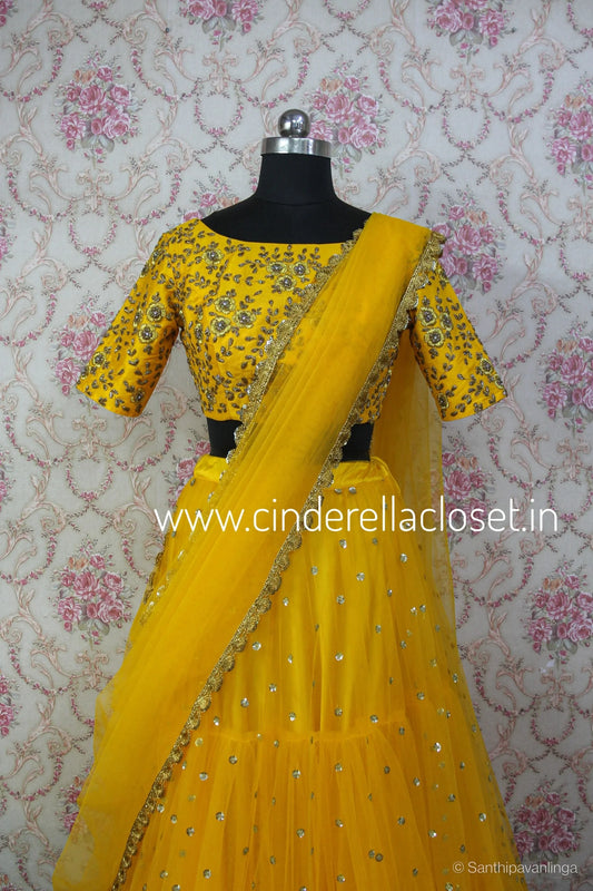 Mustard Yellow Lehenga set