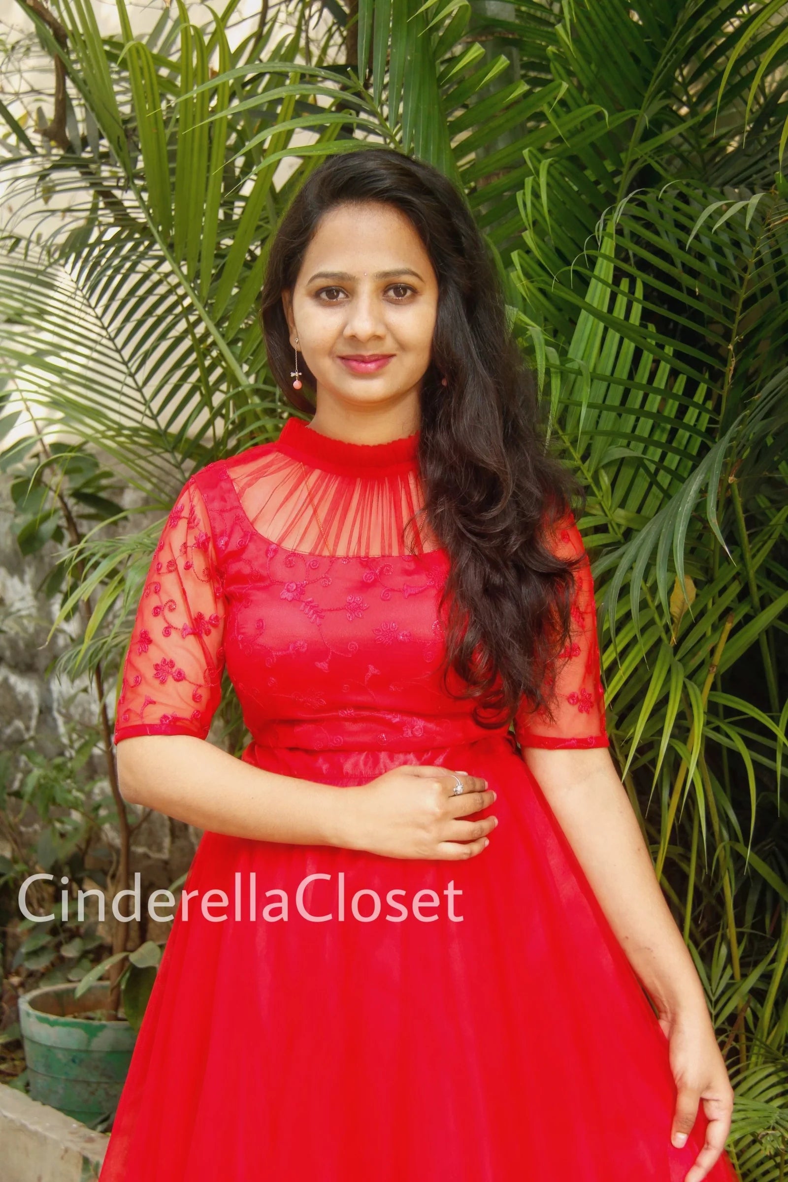 Red Net Ruffle Lehenga – Cinderella Closet