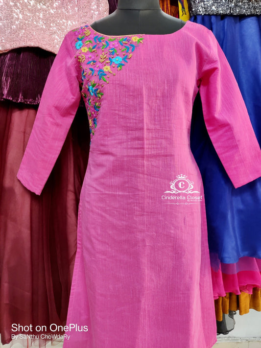 Chanderi kurthi